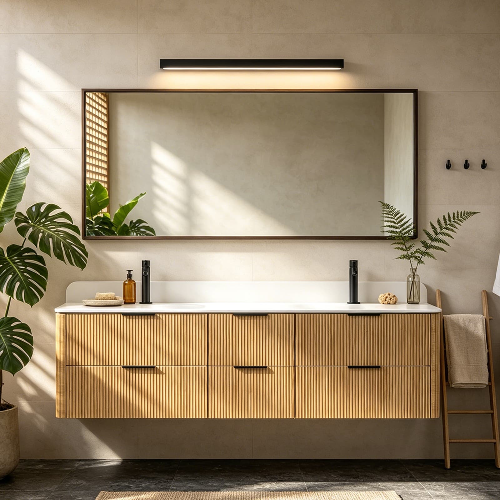 Canopora Golden Oak 60 In. 72 In. 84 In. Grille Floating Vanity