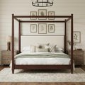Canopy Platform Bed With Upholstered Headboard By Harper Bright Designs