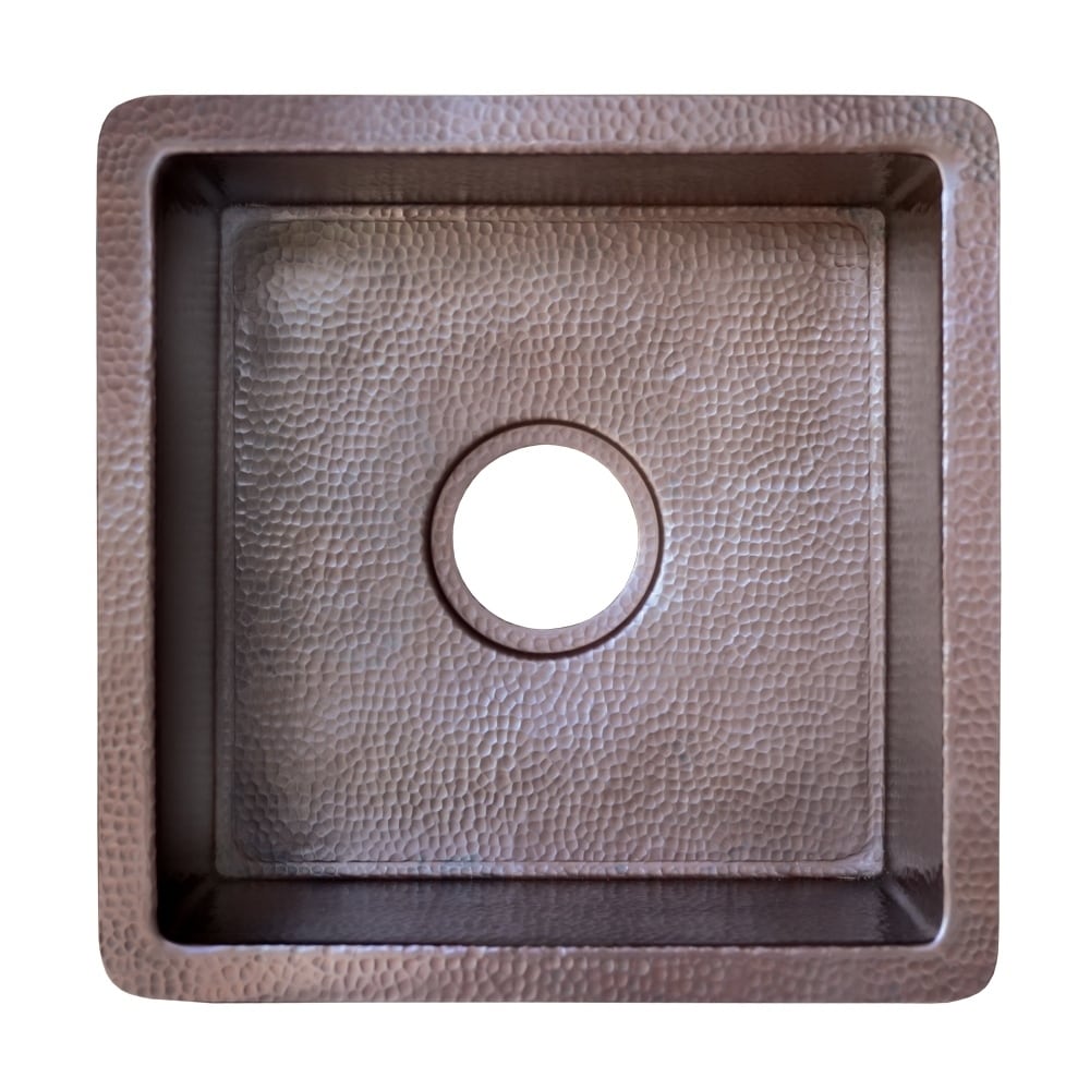 Cantina Hammered Antique Copper Undermount Bar Kitchen Prep Sink