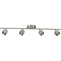 Cantrell 1 Light Satin Nickel Led Fixed Rail Frosted Ribbed White Acrylic Shade