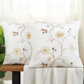 Copper Grove Vocklabruck Canvas Pillow Shells With Spring Flower Accents Set Of 2