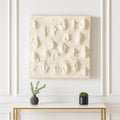 Canvas Wall Art Textured 3D Relief Face Design 24 White