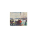 Canvas Wall D Cor With Vintage Reproduction Boat Image 23.0 L X 1.0 W X 18.0 H