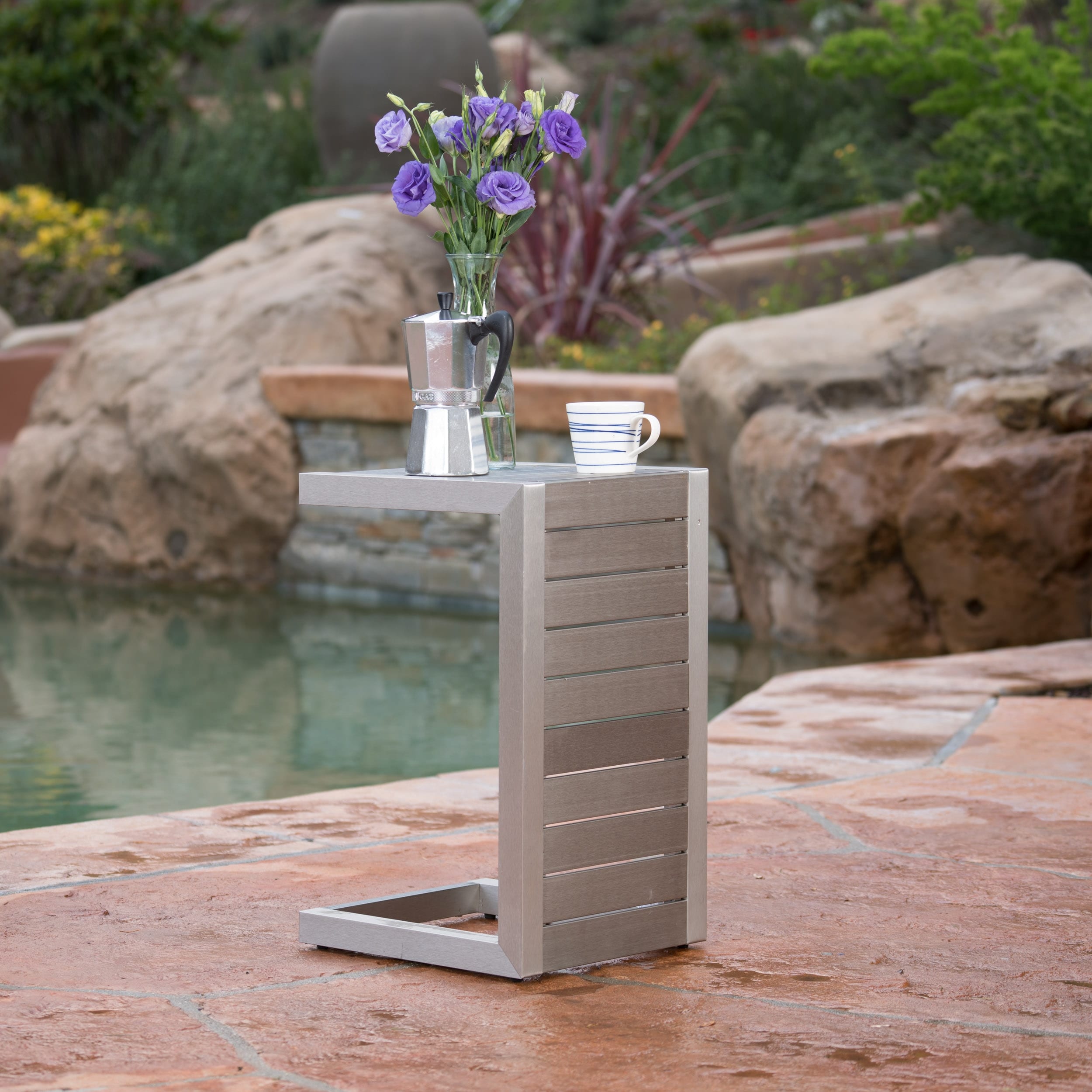 Cape Coral C Shaped End Table By Christopher Knight Home