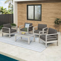 Cape Coral Outdoor 5 Piece Seating Set With Cushions By Christopher Knight Home