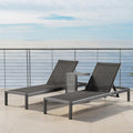 Cape Coral Outdoor Aluminum 3 Piece Chaise Lounge Set By Christopher Knight Home