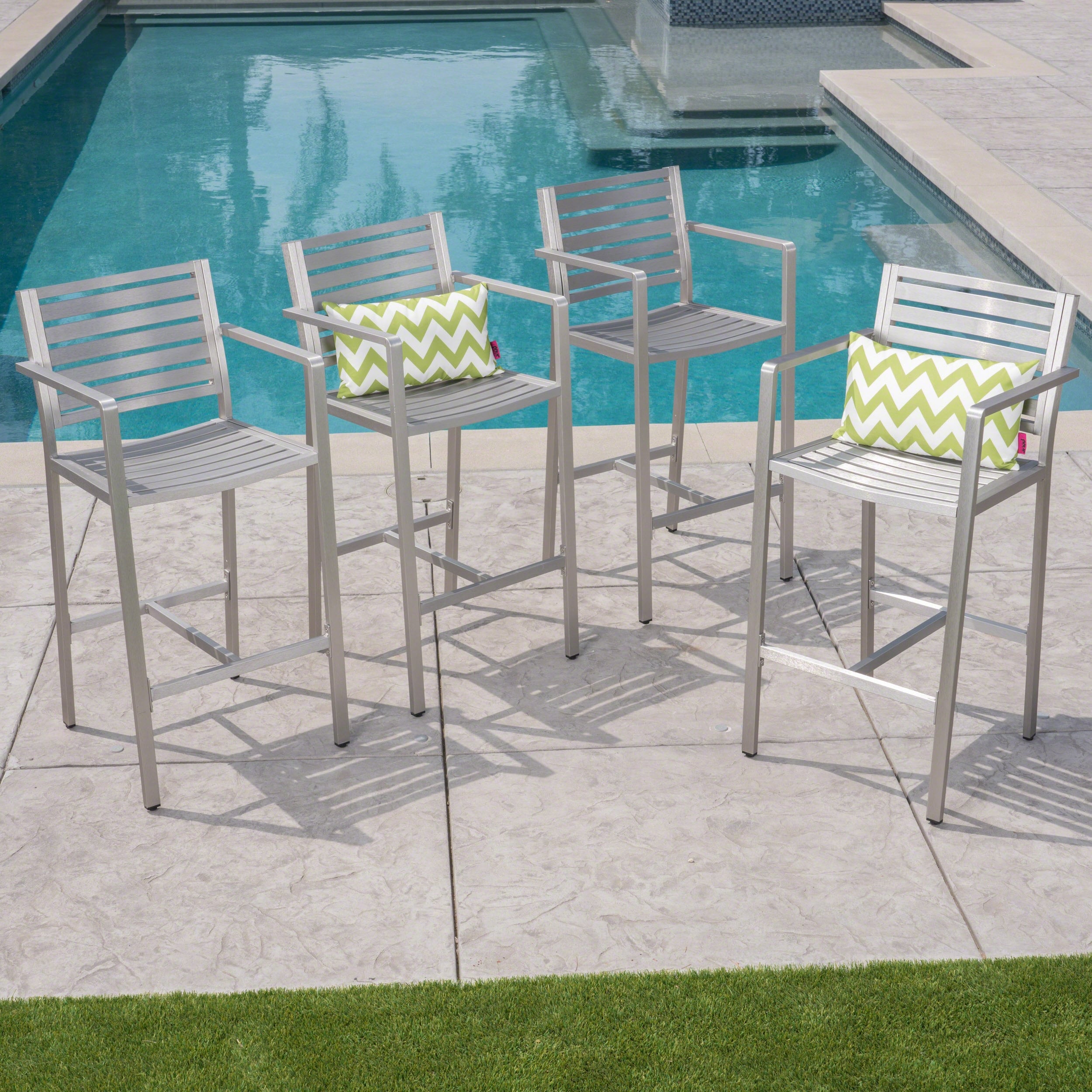 Cape Coral Outdoor Barstool Set Of 4 By Christopher Knight Home