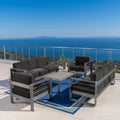 Cape Coral Outdoor Aluminum 5 Piece Chat Set With Cushions By Christopher Knight Home
