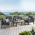 Cape Coral Outdoor Aluminum 5 Piece Chat Set With Cushions By Christopher Knight Home