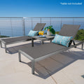 Cape Coral Outdoor Aluminum Chaise Lounge Set Of 2 By Christopher Knight Home