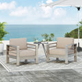 Cape Coral Outdoor Aluminum Club Chair With Cushions Set Of 2 By Christopher Knight Home