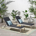 Cape Coral Outdoor Chaise Lounge With Cushion Set Of 2 By Christopher Knight Home