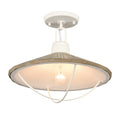 Cape May 14 Wide 1 Light Semi Flush Mount White Coral 14 Inch W