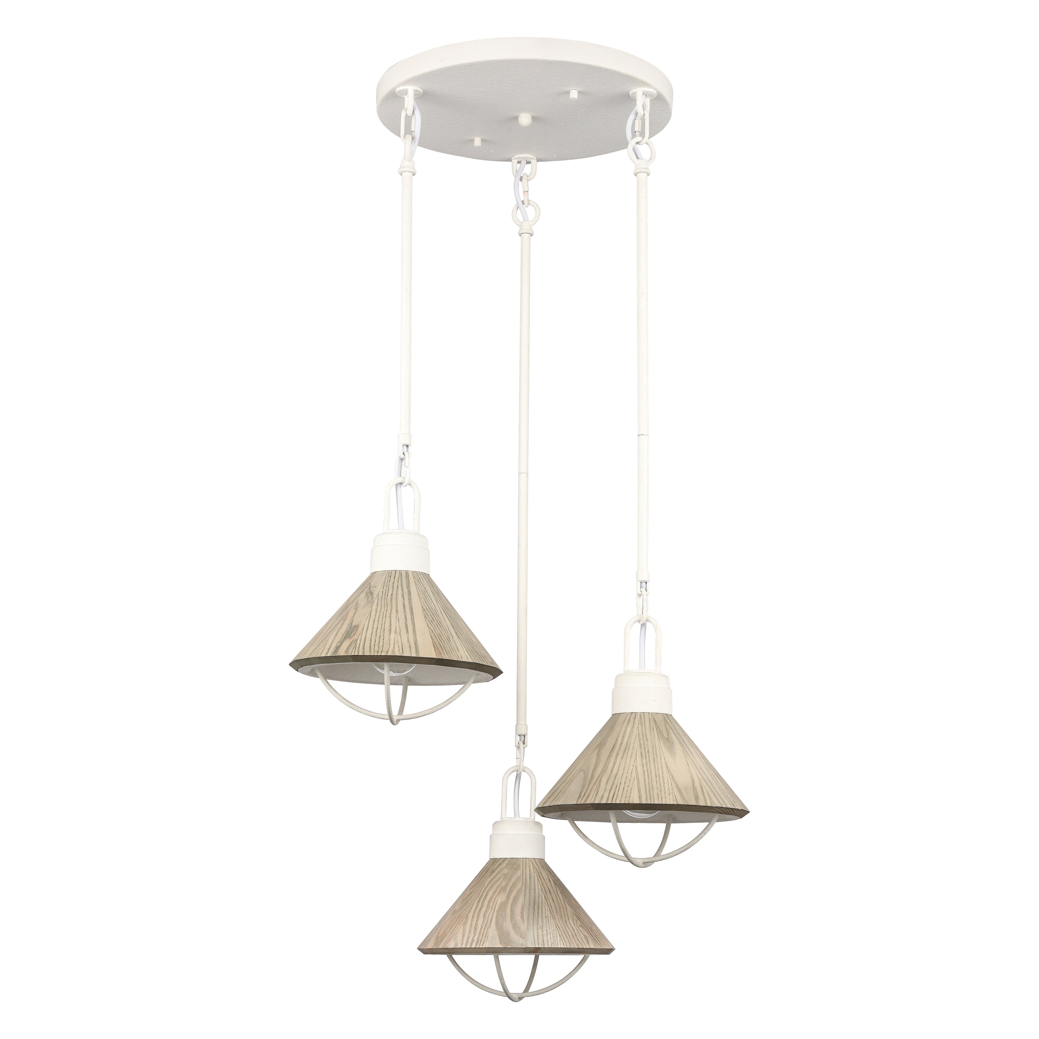 Cape May 21 Inch Wide 3 Light Pendant In White Coral 21In W X 21In D X 11In H