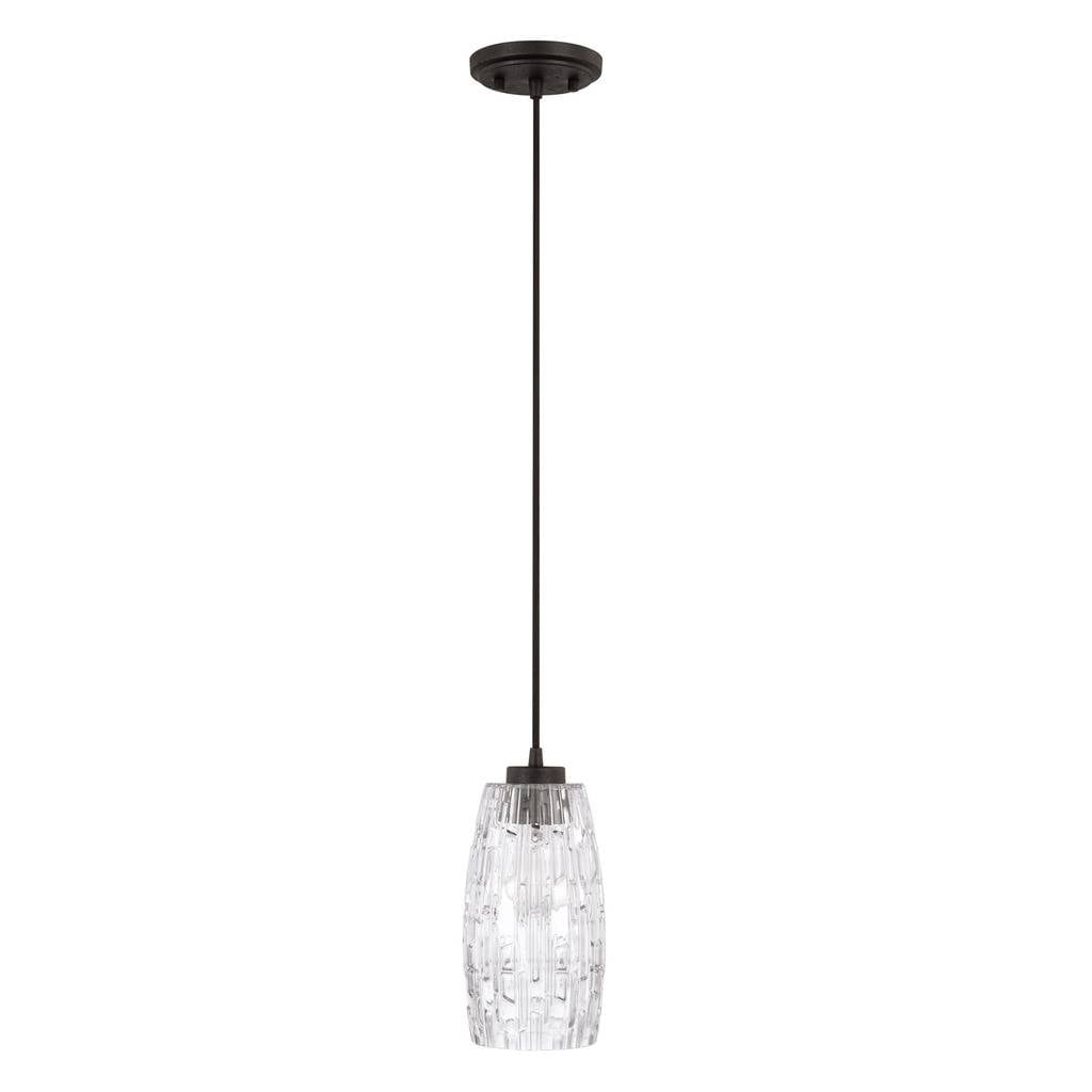 Capital 1 Light Black Iron Pendant