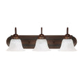 3 Light Burnished Bronze Bath Vanity Fixture