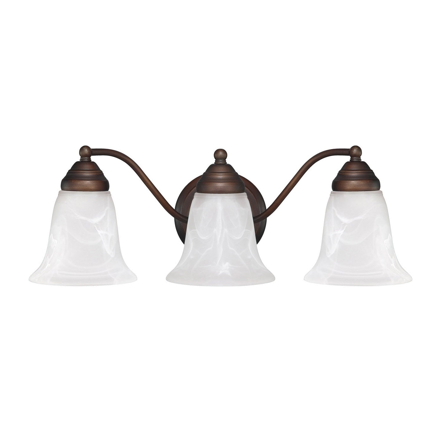 3 Light Burnished Bronze Bath Vanity Fixture