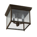 3 Light Old Bronze Outdoor Flush Mount