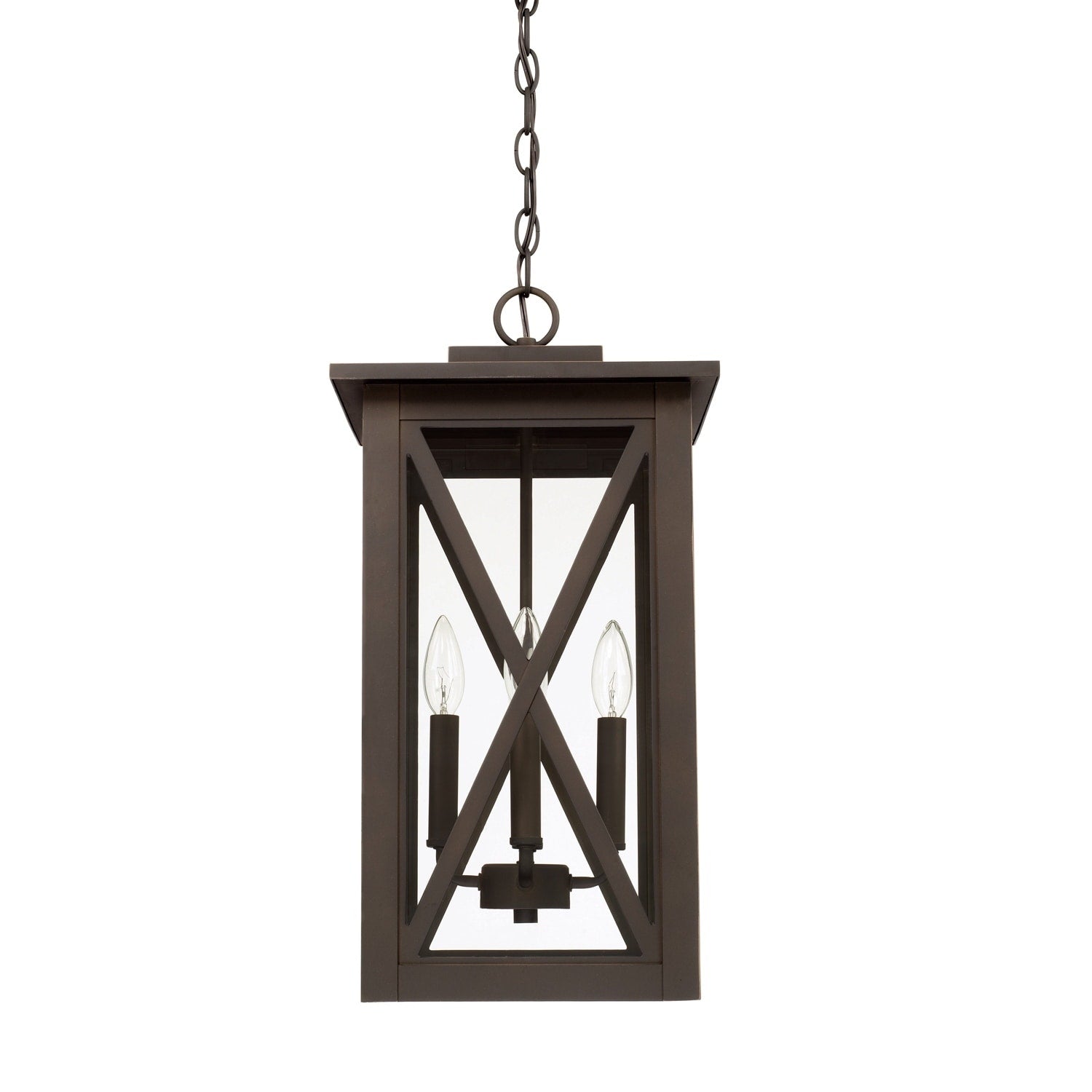 Capital Lighting Avondale 4 Light Oiled Bronze Outdoor Hanging Lantern