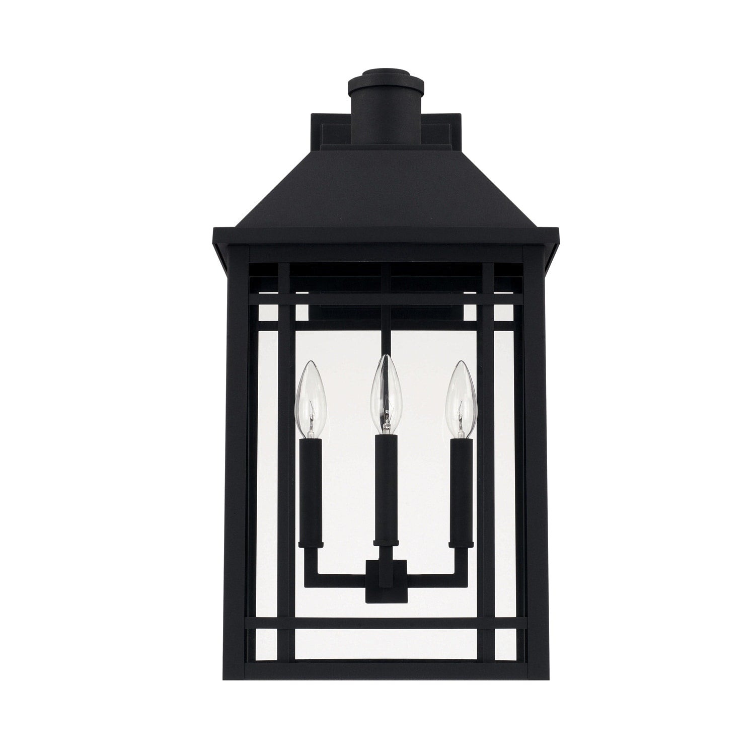 Capital Braden 3 Light Black Outdoor Wall Lantern