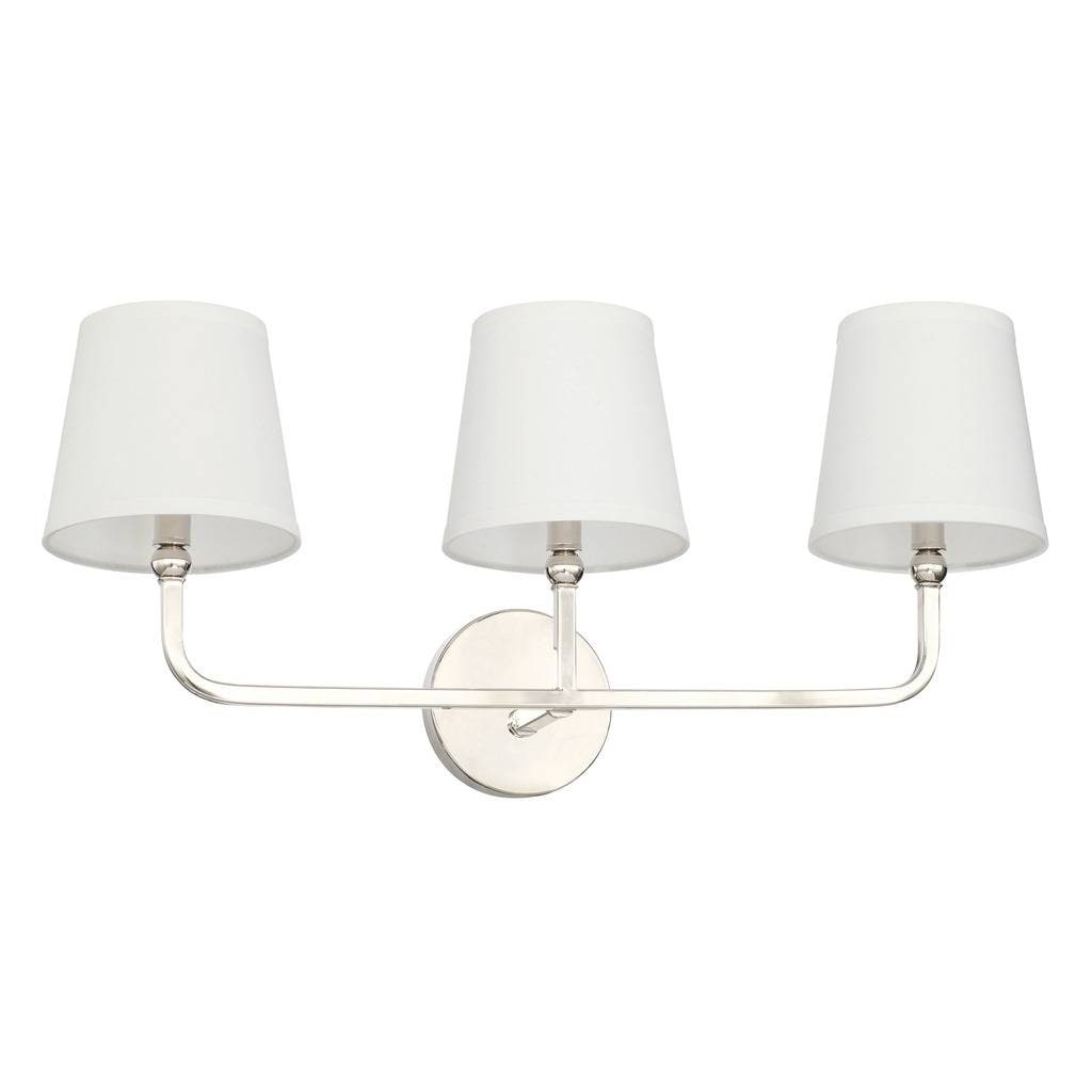 Capital Dawson 3 Light Polished Nickel Bath Vanity Light