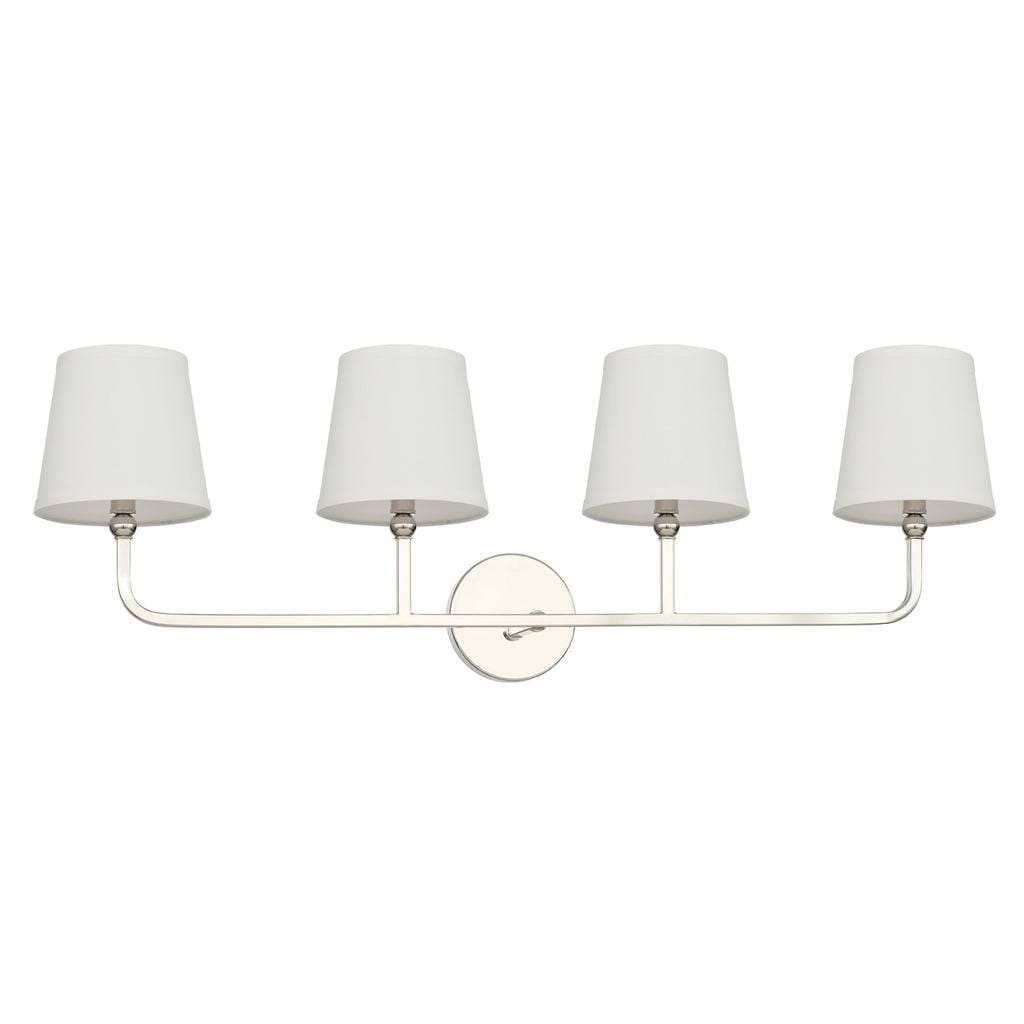 Capital Dawson 4 Light Polished Nickel Bath Vanity Light