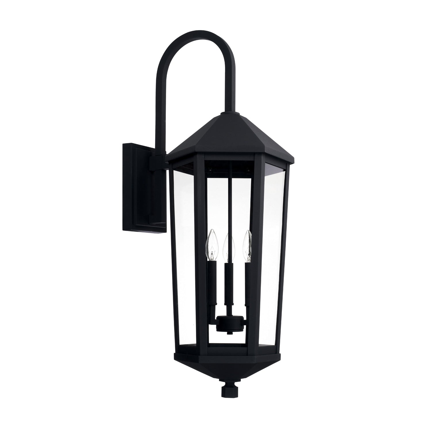 Capital Ellsworth 3 Light Black Outdoor Wall Lantern