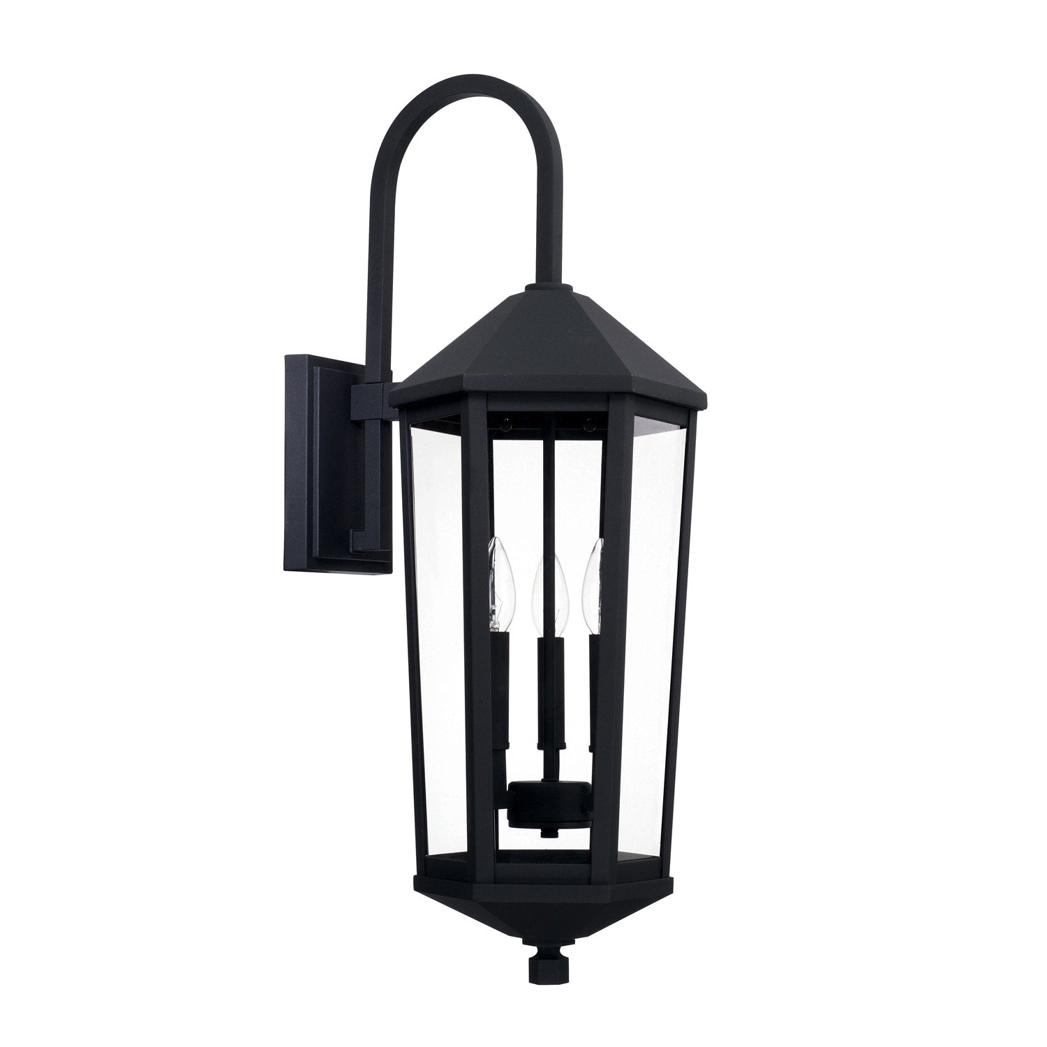 Capital Ellsworth 3 Light Black Outdoor Wall Lantern