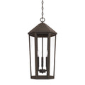 Ellsworth 3 Light Oiled Bronze Outdoor Hanging Lantern