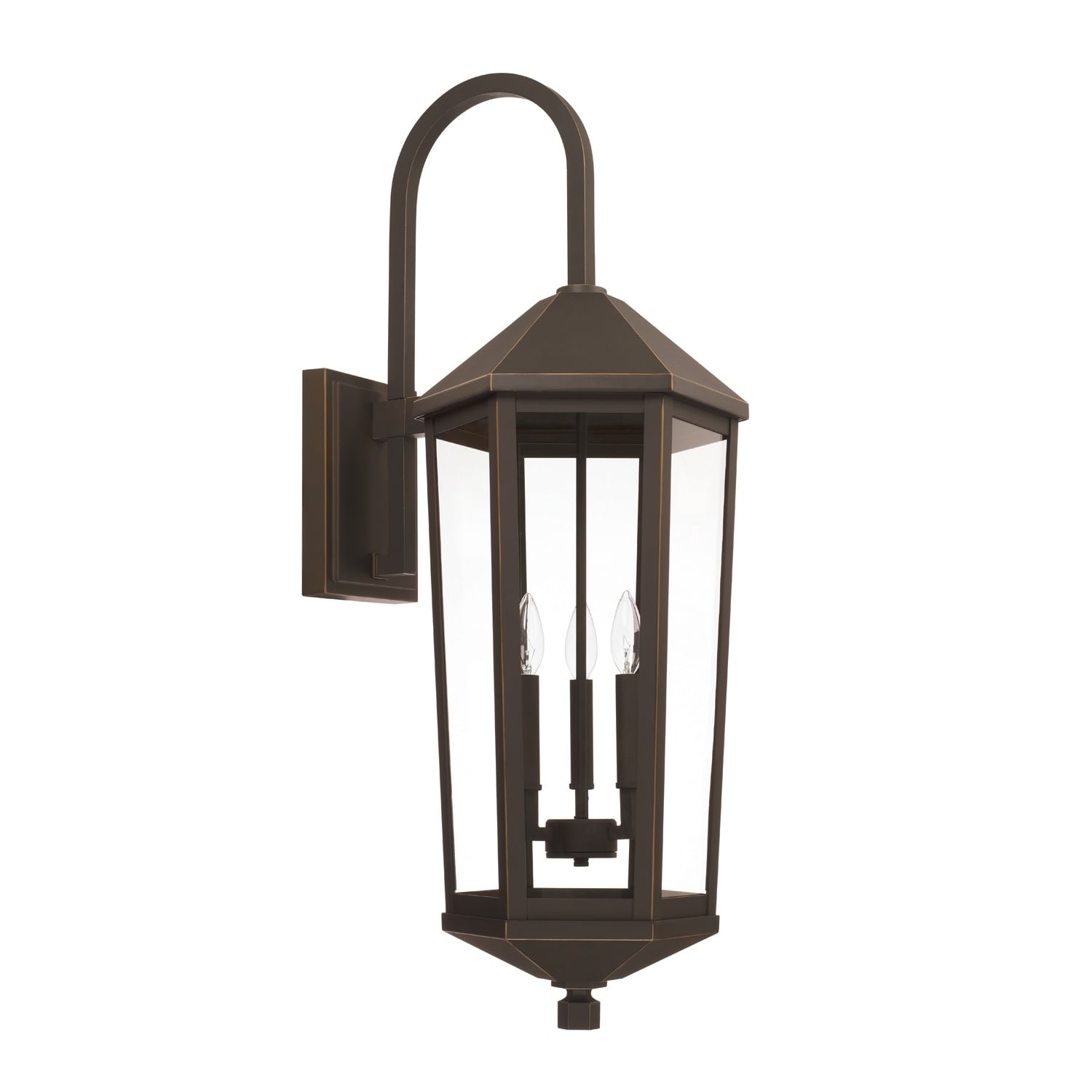 Capital Ellsworth 3 Light Oiled Bronze Outdoor Wall Lantern