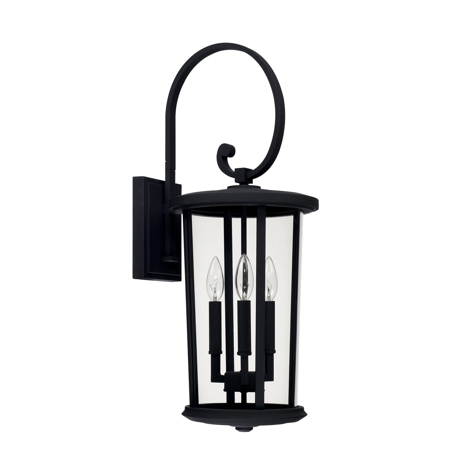 Capital Howell 3 Light Black Outdoor Wall Lantern