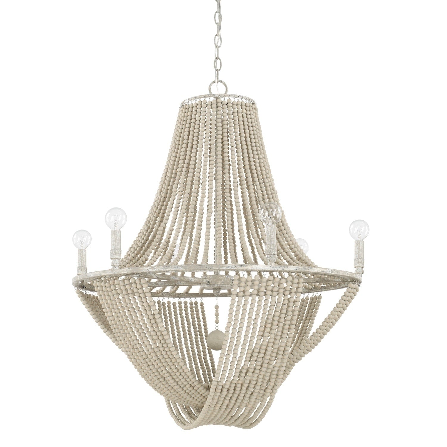 Capital Kayla 6 Light Mystic Sand Chandelier Mystic Sand