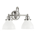Capital Lighting Baxter Collection 2 Light Polished Nickel Wall Sconce Bath Vanity Light