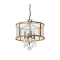 Blakely 4 Light Antique Gold Pendant With Clear Crystal Antique Gold