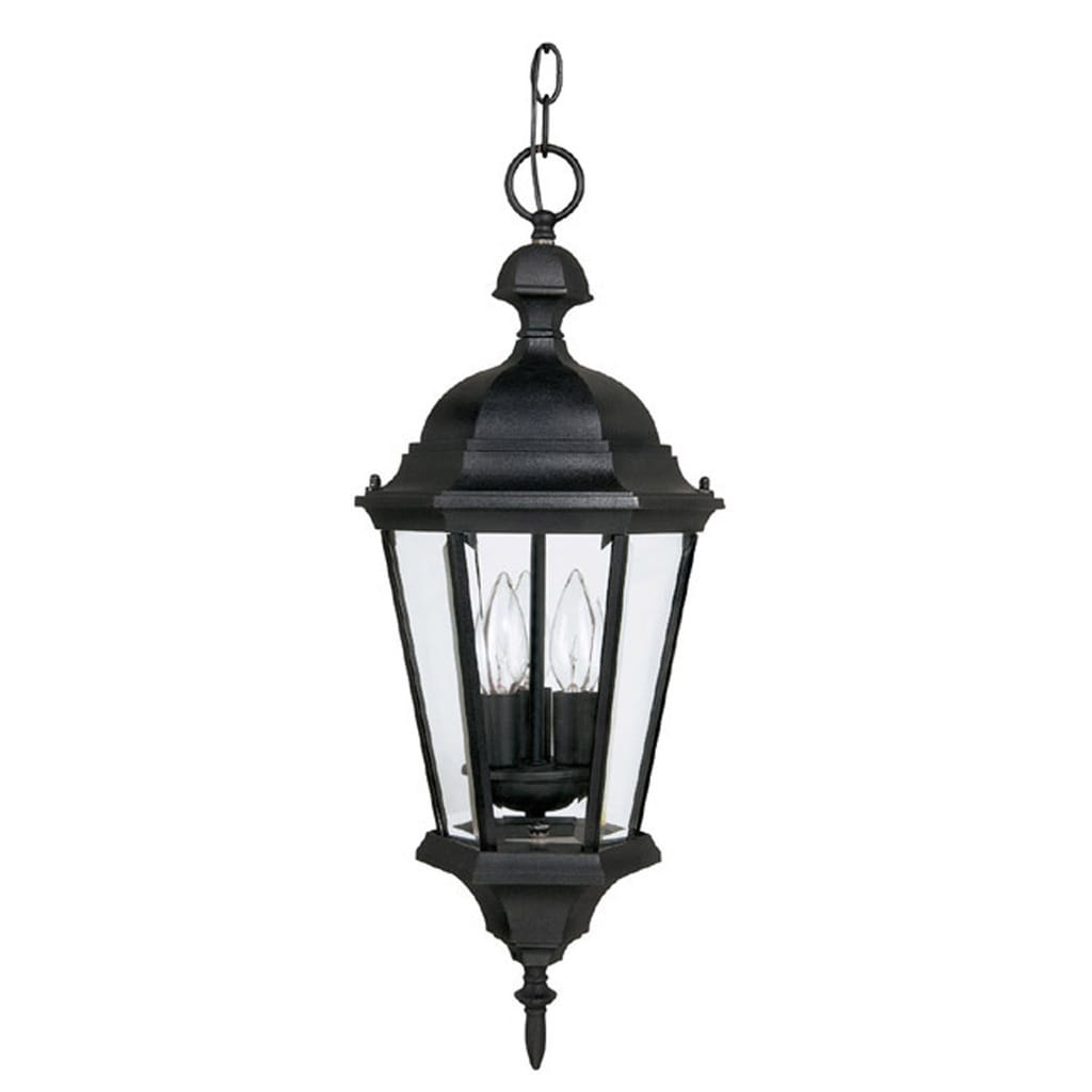 Capital Lighting Carraige House Collection 3 Light Black Hanging Outdoor Lantern