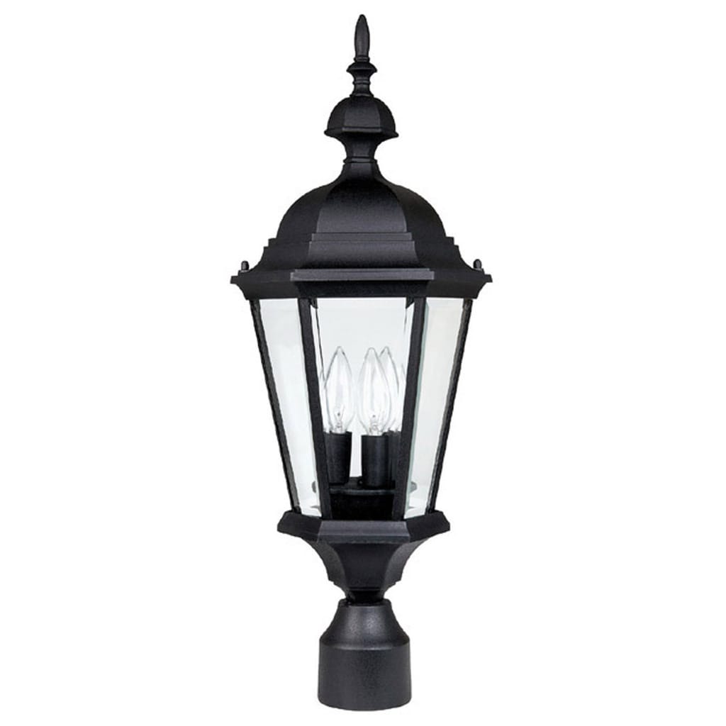 Capital Lighting Carraige House Collection 3 Light Black Outdoor Post Head