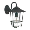Capital Lighting Creekside Collection 1 Light Black Outdoor Wall Lantern