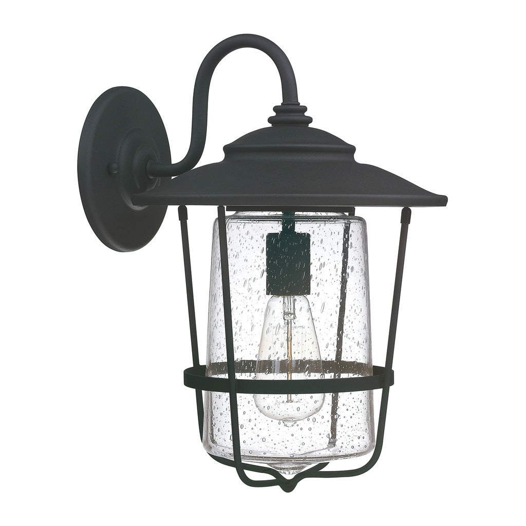 Capital Lighting Creekside Collection 1 Light Black Outdoor Wall Lantern