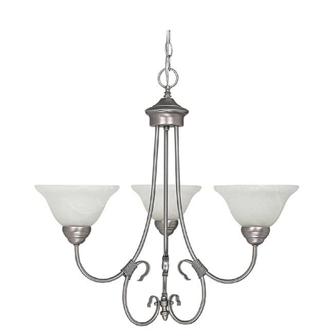 Hometown 3 Light Matte Nickel Chandelier Matte Nickel