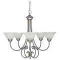 Capital Lighting Hometown Collection 5 Light Matte Nickel Chandelier