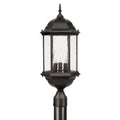 Main Street 3 Light Old Bronze Outdoor Post Lantern