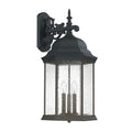 Capital Lighting Mainstreet Collection 3 Light Black Outdoor Wall Lantern