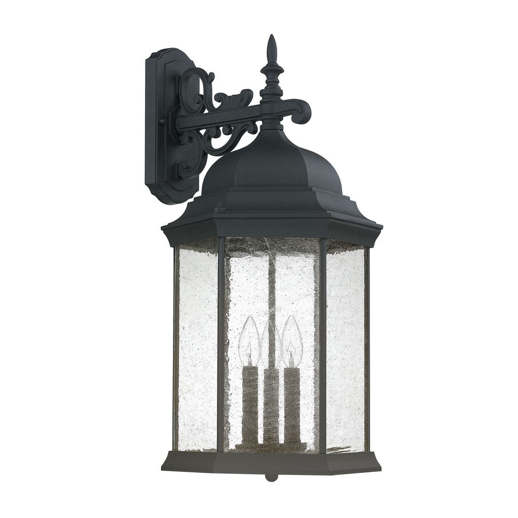 Capital Lighting Mainstreet Collection 3 Light Black Outdoor Wall Lantern