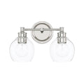 Capital Lighting Mid Century Collection 2 Light Polished Nickel Bath Vanity Light