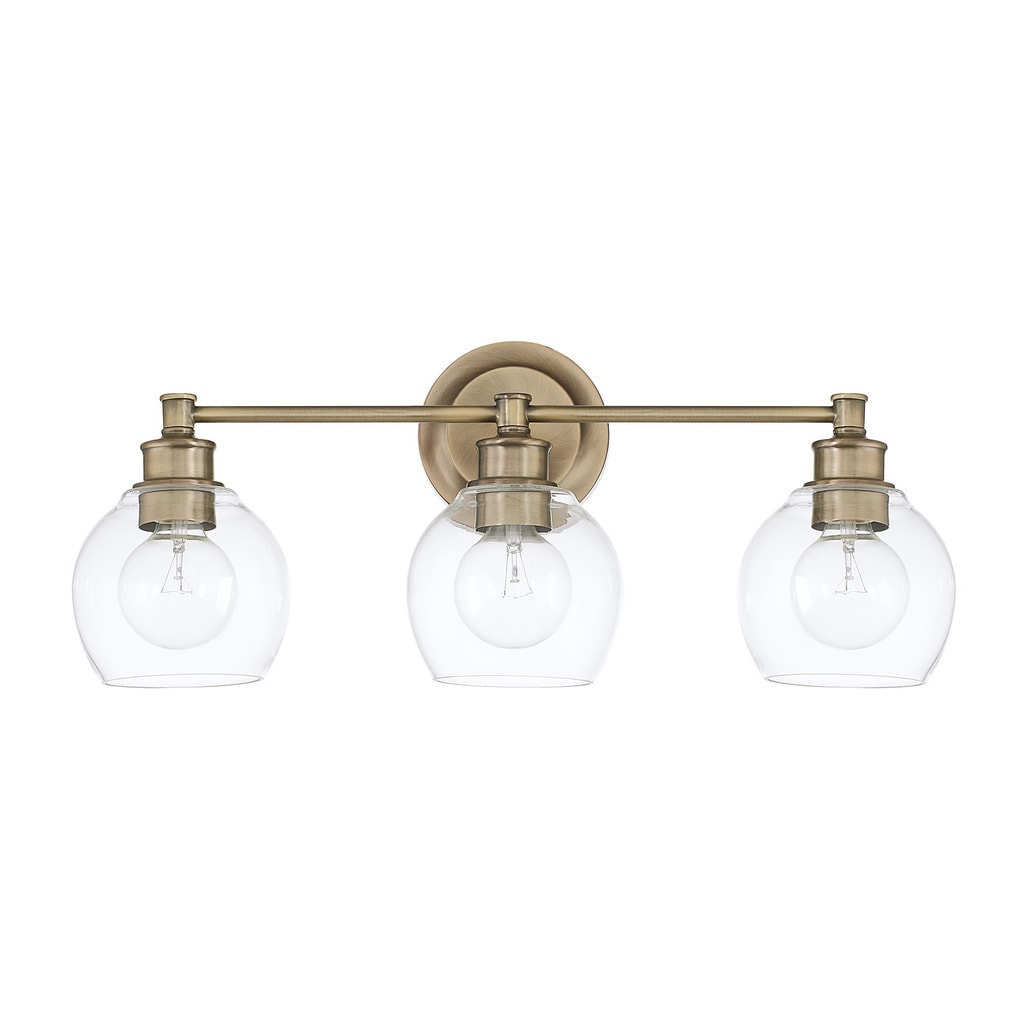 Capital Lighting Mid Century Collection 3 Light Aged Brass Bath Vanity Light