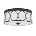 Capital Lighting Rylann 3 Light Matte Black Flush Mount Matte Black