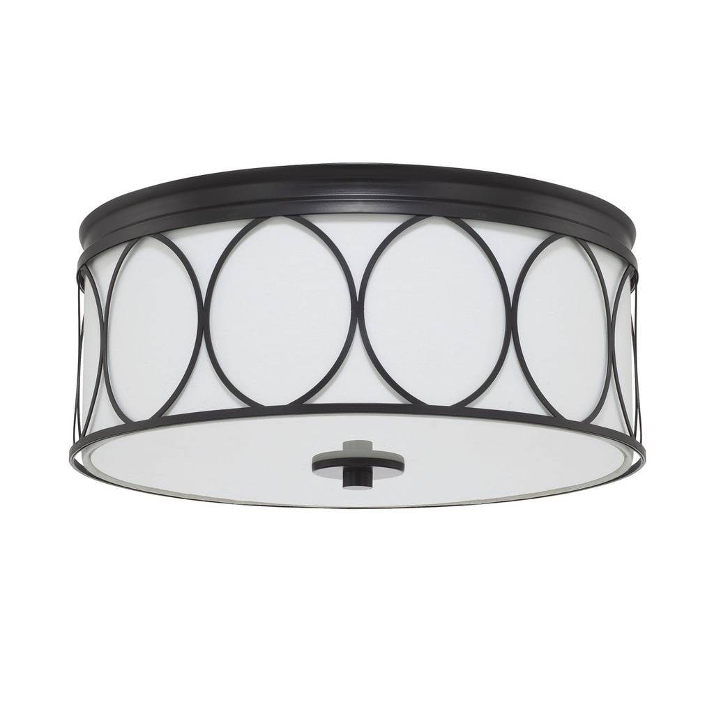 Capital Lighting Rylann 3 Light Matte Black Flush Mount Matte Black