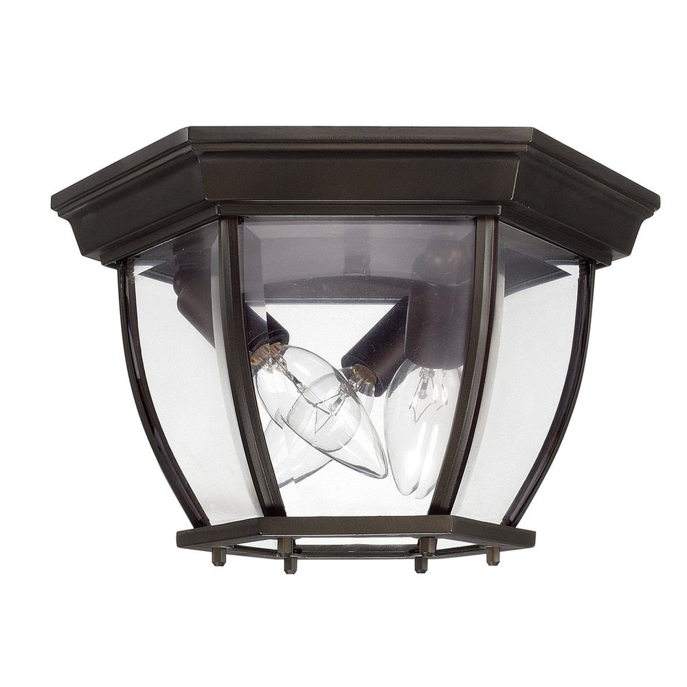 Capital Lighting Traditional 3 Light Old Bronze Outdoor Flush Mount