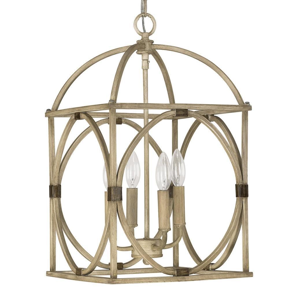 Capital Lighting Traditional French Oak 4 Light Foyer Pendant Chandelier