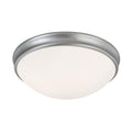Capital Lighting Transitional 3 Light Matte Nickel Flush Light